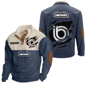 Bimota Exclusive Logo Print Corduroy Sweatshirt Stand Collar Custom Name TN280625Y32RCSCT1BIM