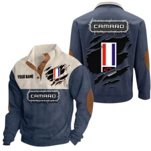 Chevrolet Camaro Exclusive Logo Print Corduroy Sweatshirt Stand Collar Custom Name TN280625Y32RCSCT1CHC
