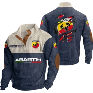 Abarth Exclusive Logo Print Corduroy Sweatshirt Stand Collar Custom Name TN280625Y32RCSCT2ABA