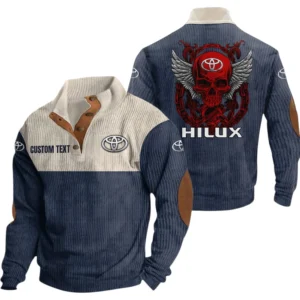 Toyota Hilux Exclusive Logo Print Corduroy Sweatshirt Stand Collar Custom Name TN300625Y32RCSCT1TOY