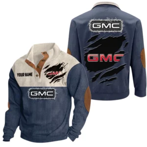 GMC Car Exclusive Logo Print Corduroy Sweatshirt Stand Collar Custom Name TN300625Y32RCSCT2GMC