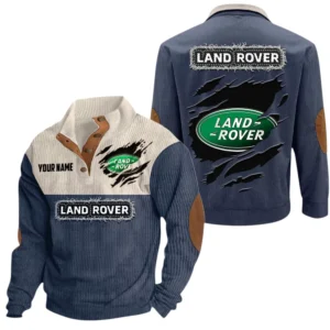 Land Rover Exclusive Logo Print Corduroy Sweatshirt Stand Collar Custom Name TN300625Y32RCSCT3LAR