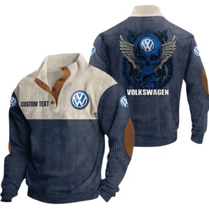 Volkswagen Exclusive Logo Print Corduroy Sweatshirt Stand Collar Custom Name TN010725Y32RCSCT1VOL