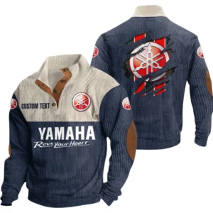 Yamaha Exclusive Logo Print Corduroy Sweatshirt Stand Collar Custom Name TN010725Y32RCSCT2YMH